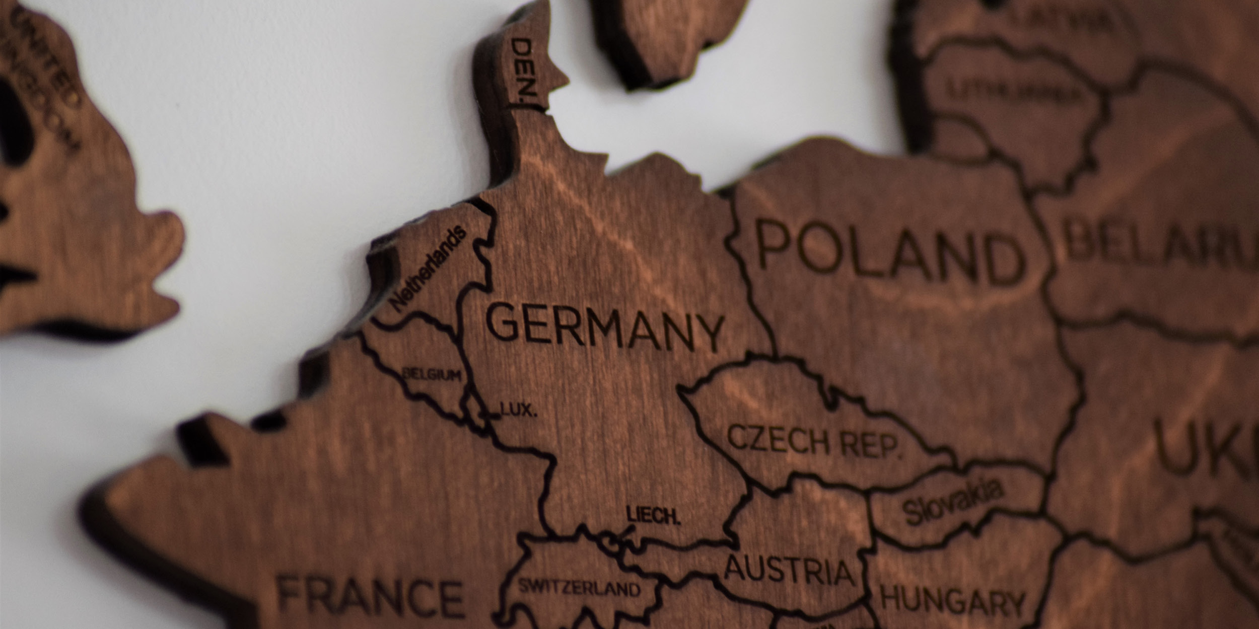 wooden Europe map